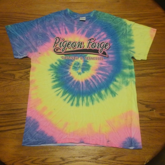 🐦 Pigeon Forge 🔥 Gatlinburg 🇺🇸 Shirt Tie-dye Medium Tennessee 🌎🏔 Smoky Mtn - Picture 2 of 10